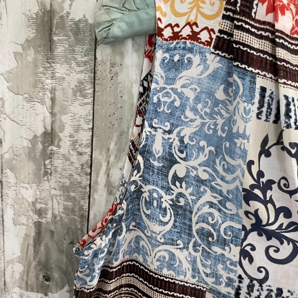 Tacera multi-print sleeveless blouse L - Picture 6 of 7